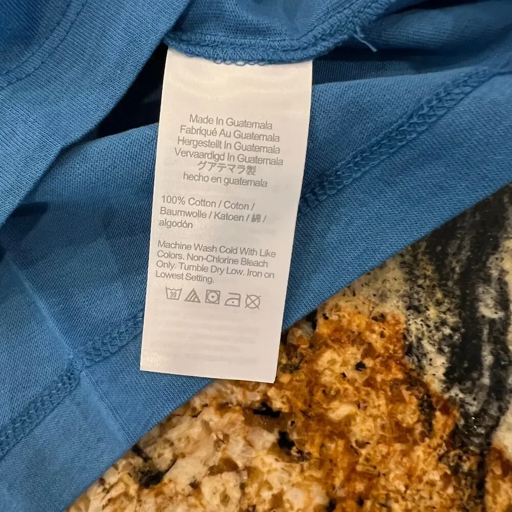 NWT J. Crew Men's Mediterranean Blue Cotton Washed Jersey Pocket Tee